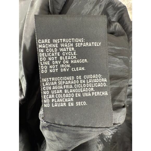 Weather Tamer Plus Size 1X Faux Leather Full Zip Jacket Black Long Sleeve Outdoo - Picture 9 of 10